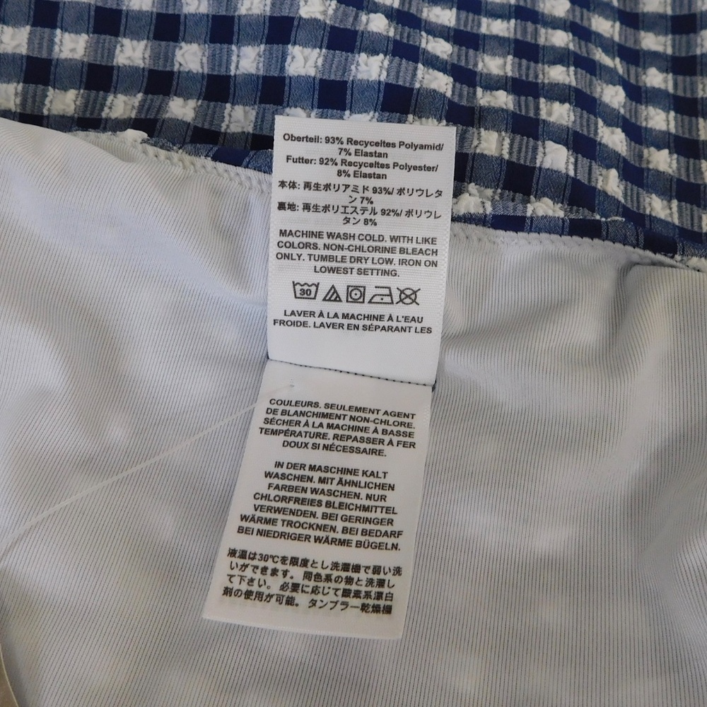 NWT! J. CREW Nia Ruched Squareneck One-Piece Blue White Dark Evening Swimsuit 18 - Picture 15 of 16